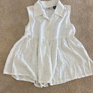 The Limited White Sleeveless Button Down Shirt